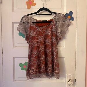 Red Lace Top